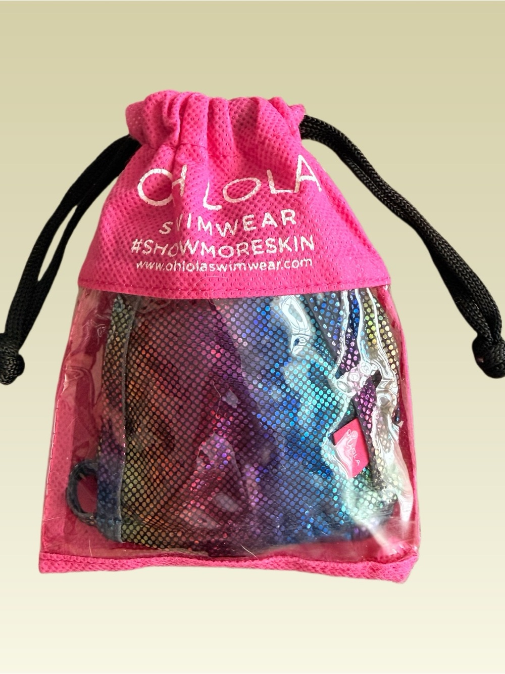 OH LOLA Swimwear Holographic Galaxy Micro Bikini Set w/ Pouch, Small - Picture 8 of 8